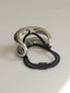 Wide Sculptured Metal Ponytail Hair Tie Silver