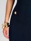 Kins Knit Dress Metallic Navy