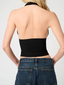 Knit Halter Top Black