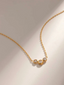 Minimalist Three Stones Necklace
