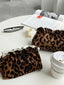 Vintage Leopard Cosmetic Bag Large