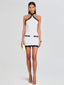 Myna Knit Dress Optic White Metallic