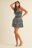 Eyelet Tube Ruffled Mini Dress