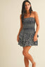 Eyelet Tube Ruffled Mini Dress