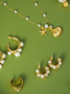 Eudora Braided Earring with Pearl Yellow Gold