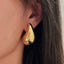 Gold-Dipped Chunky Water Drop Post Earrings Gold