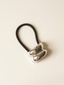 Mini Double Arch Metal Ponytail Hair Tie | Silver