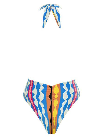 Tropez Tie Up One Piece Abstract
