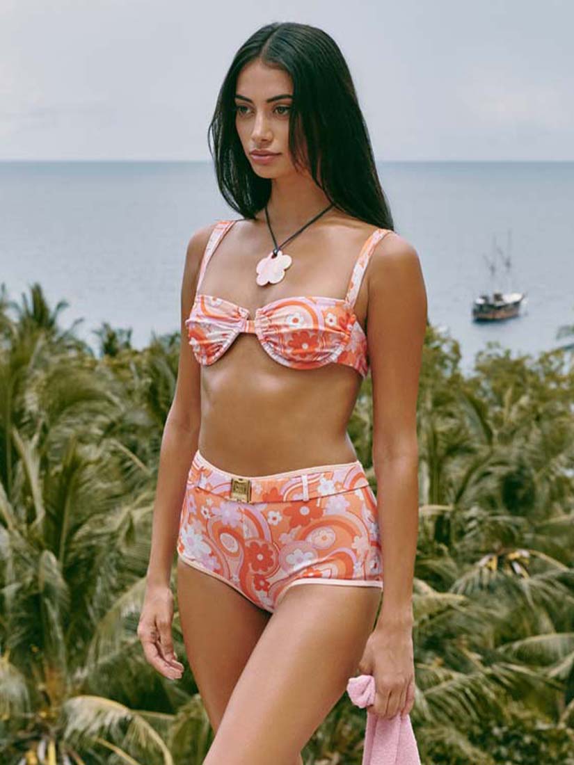 Boyleg Full Bikini Briefs - Floral Print