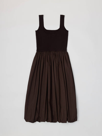 The Bella Bubble Dress Brown