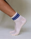 Retro Shortie Grip Socks Off White & Blue