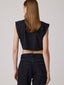 David Crop Tee Black