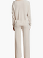 Cozychic Ultralite Jersey Roll Pullover & Wide Leg Pant Set Sand Dune