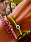 Evil Eye Braided Bead Bracelet: Silver