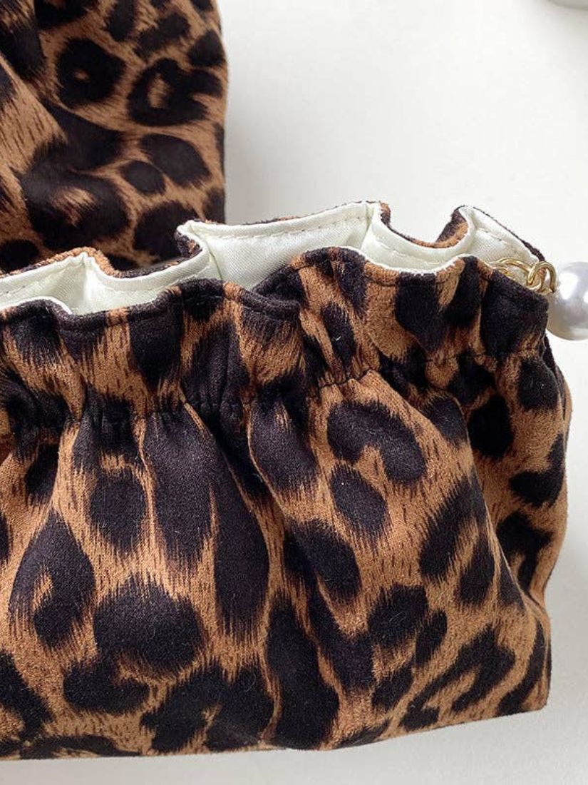 Vintage Leopard Cosmetic Bag Small