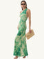 Carlotta Dress Green Snake