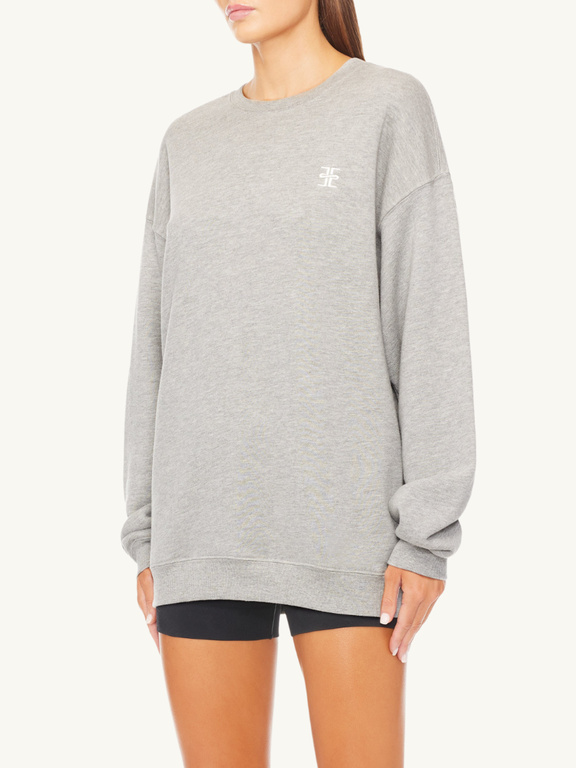 Oversized Crewneck Sweatshirt Heather Grey