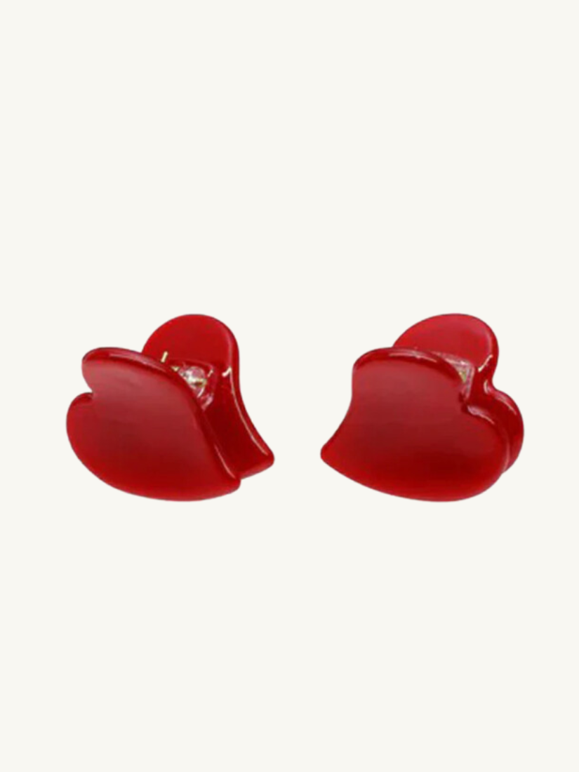 Baby Heart Clip Set Cherry Kiss