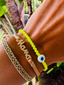 Evil Eye Braided Bead Bracelet: Silver