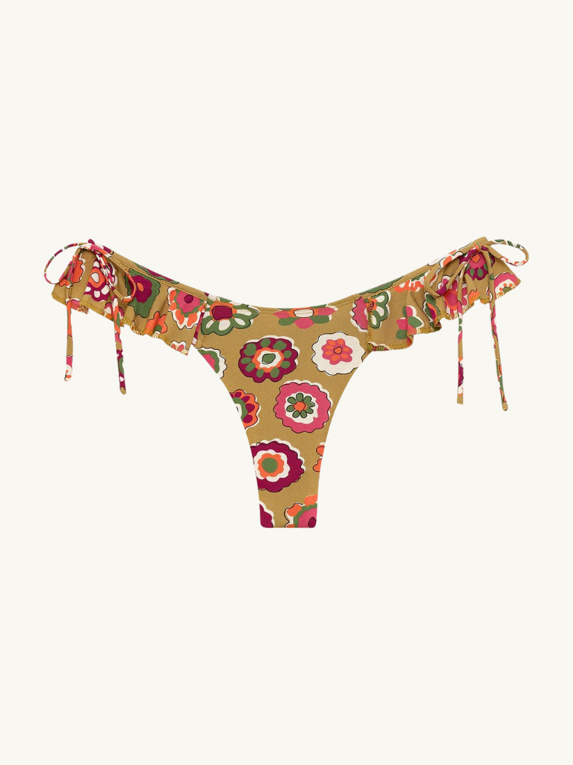 Mazzy Floral Uno Ruffle Bows Bikini Bottom