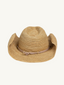 Raffia Crochet Cowboy Hat Natural Tan