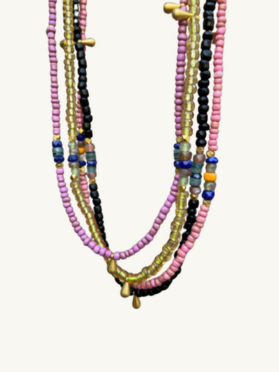 Bead Capsule Necklaces: Lilac