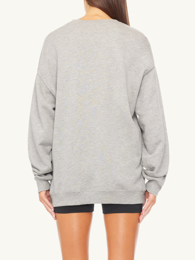 Oversized Crewneck Sweatshirt Heather Grey