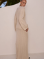Ophelia Knit Maxi Skirt Cream