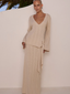 Ophelia Knit Maxi Skirt Cream