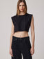 David Crop Tee Black