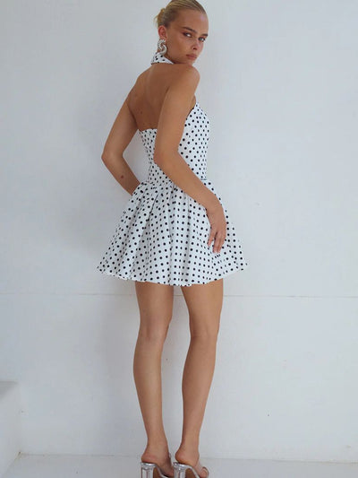 Winslow Mini Dress White Polka