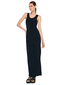 Racer Long Dress with Side Slit Black