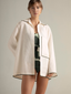 Long Sleeve Button-Up Shirt Ivory/Green