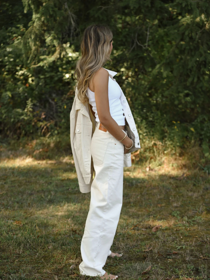 Oversized Jean Jacket Cream