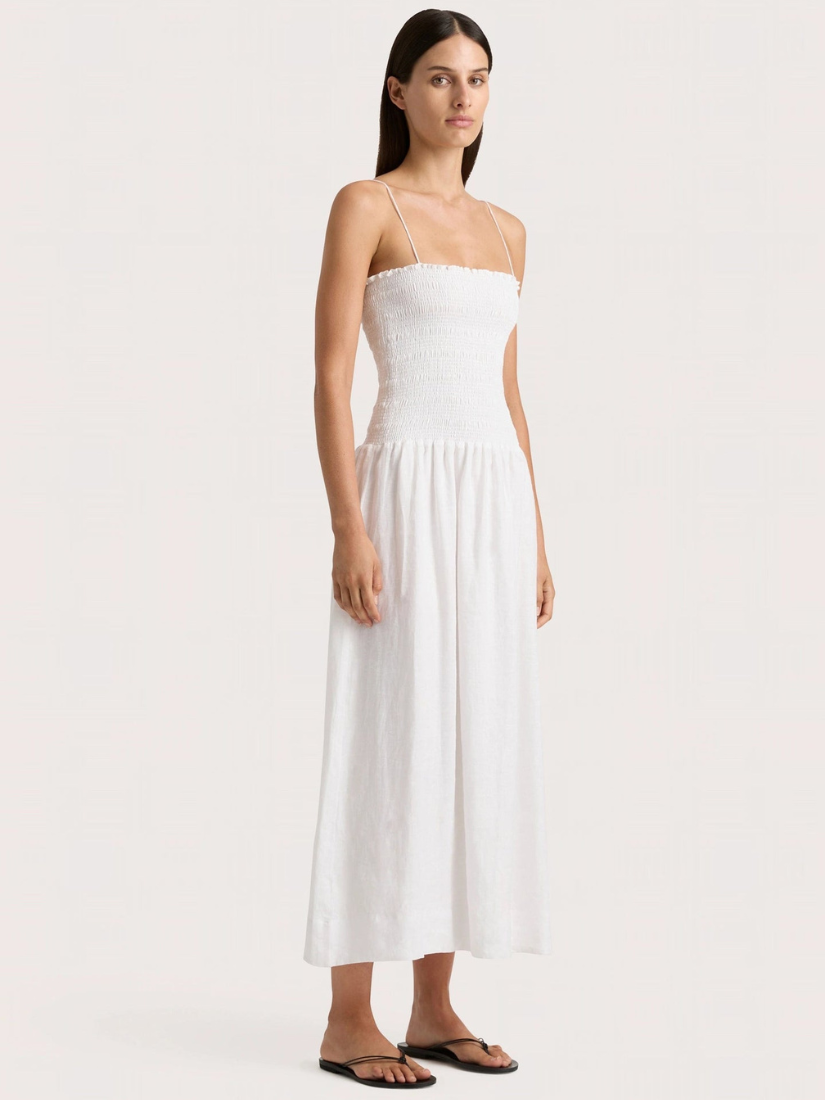 Geriba Spaghetti Strap Dress White