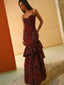 Starla Dress Brown Polka Dot Leaf