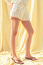 P4268ST   FLORAL EMBELLISHMENT DETAIL SHORTS