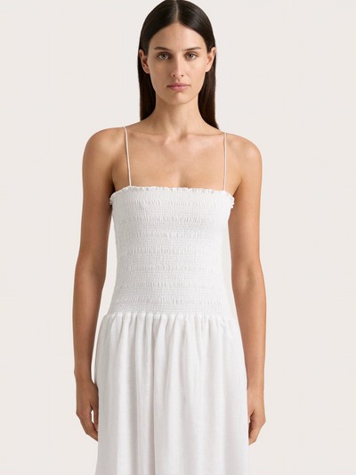 Geriba Spaghetti Strap Dress White