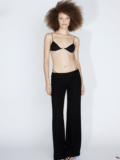 Low Waist Tailored Trouser Black