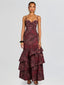 Starla Dress Brown Polka Dot Leaf