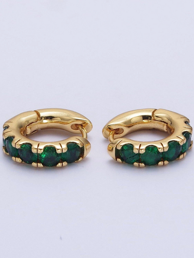 24K Gold Filled Emerald Green