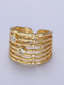 Gold Wide Multiple Ring