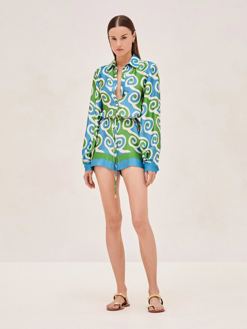 QU Romper Swirl Print