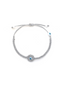 Silver Circular Evil Eye Bracelet