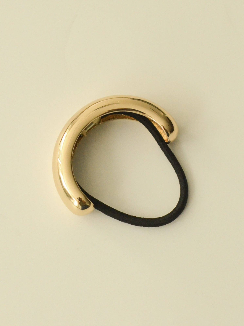 Wide Metal Cuff Hair Tie | Gold