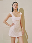 Daya Beaded Mini Dress Pink