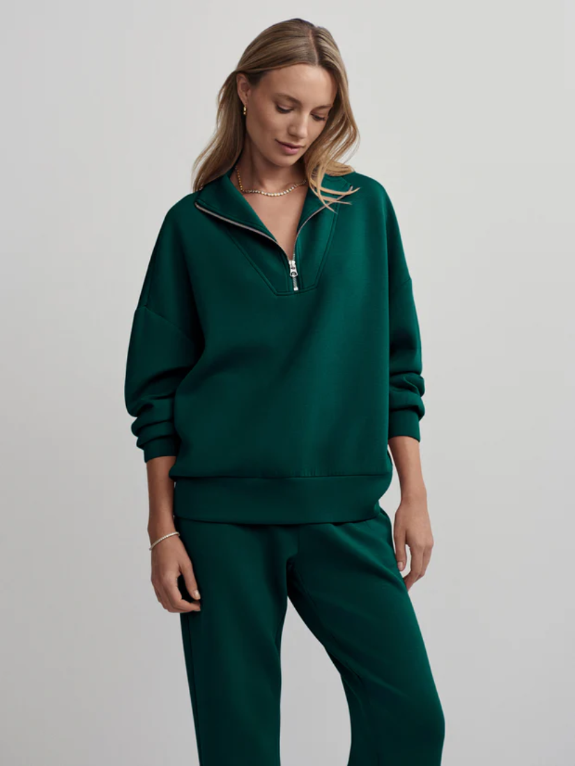 Hawley Half Zip Sweatshirt Forest