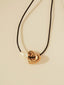Lee Heart Necklace Gold Black