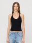 V-Neck Racerback Tank Black