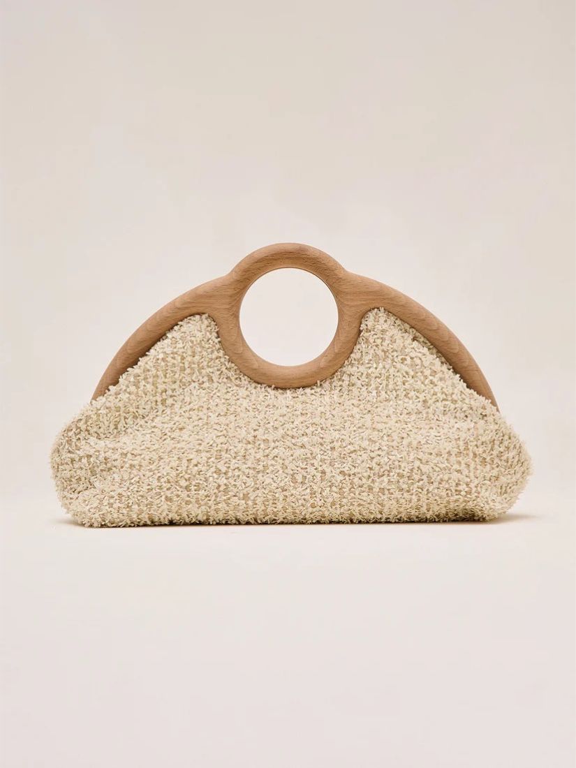 Sloane Raffia Frame Clutch